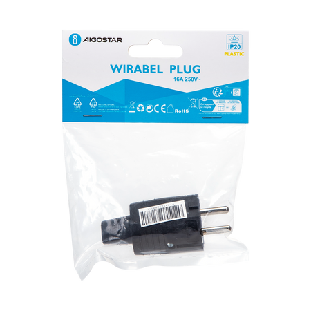 Wtyczka 16A 250V Czarna