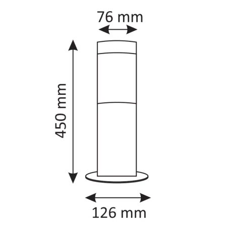Lampa zewnętrzna LIVIA CIE014-45 niska satyna 1xE27