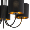 Lampa sufitowa TORENS Black 5xE27
