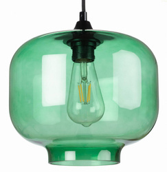 Lampa sufitowa wisząca szklana zielona Cairo 1xE27
