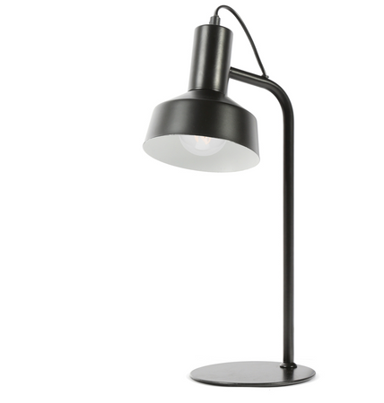 Lampka biurkowa metalowa E14 Loft czarna
