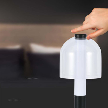 Lampka Biurkowa Nocna V-TAC 2W LED 30cm Ładowanie USB Ściemnianie Czarna VT-1056 3000K 100lm