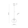 Lampa wisząca VIBE Transparent 1xE27 250