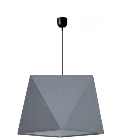 Lampa wisząca DUŻA z abażurem Diament  Szara