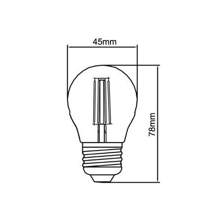 Żarówka FILAMENT LED złota G45 kulka E27 6W ciepła 2700K