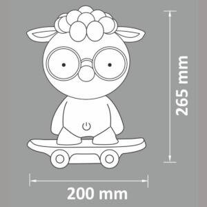 Lampa nocna Led OWCA NA DESKOROLCE Szara 2,5W