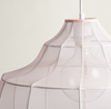 Lampa Wisząca z Metalu i Tkaniny Ayla pastelowy róż 45cm