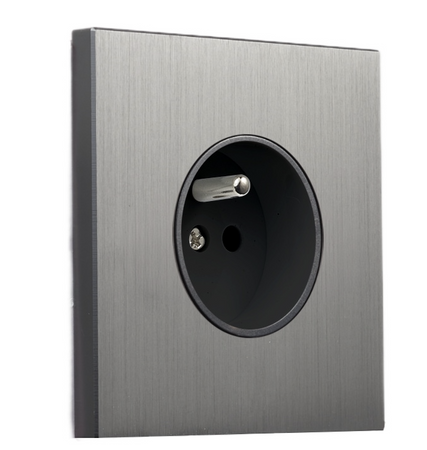 Gniazdo podtynkowe TOGGLICA kwadrat dla 4U, WAVE, DEUCE, NIKIEL SZCZOTKOWANY