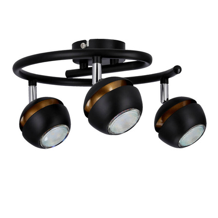 Boni spirala 3x3w gu10 led czarny