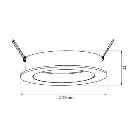 Oprawa podtynkowa Redondo Czarny 1xAR111 GU10