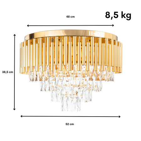 Lampa kryształowa luksusowa żyrandol Luxury WSC014 złota duża