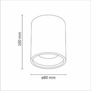 Oprawa natynkowa LATI GU10 biała