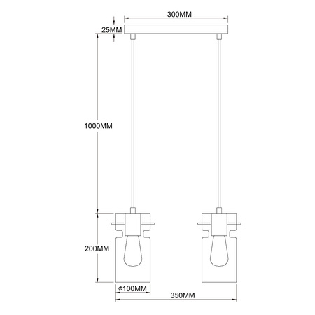 Light prestige Nivio 2 lampa wisząca LP-2811/2L AM