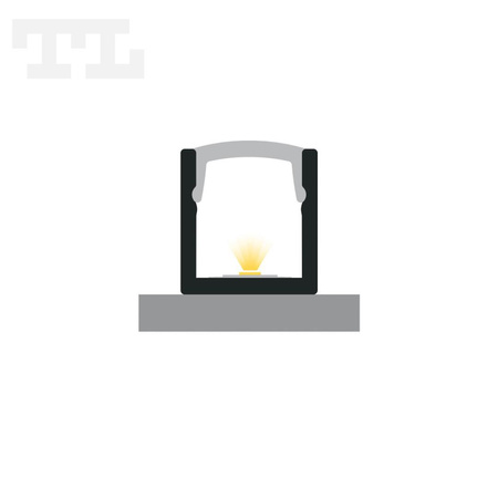 LED P4-4 Profil 2000 mm anod BLACK (nr kat 8644B02)