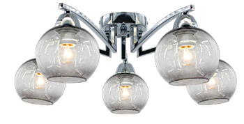 Lampa sufitowa Genewa 5xE27 Chrom