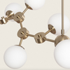 Lampa Sufitowa Metalowa Moonlight 10xG9 złota mleczne kule