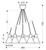 Lampa wisząca czarno-złota matowa sufitowa 5x40W More Candellux 35-71163