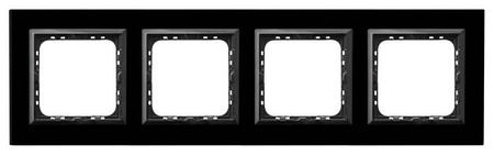 Ramka poczwórna Sonata Ospel Czarne Szkło IP20