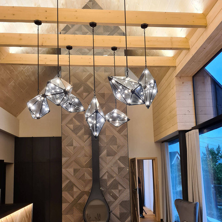 Konstelacja pionowa lampa wisząca LP-055/1P BK