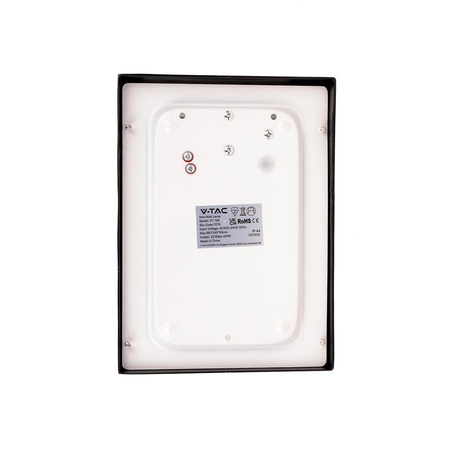 Kinkiet Ogrodowy V-TAC Mrożone Szkło Czarny Mat VT-754