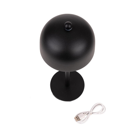 Lampka Biurkowa Nocna V-TAC 3W LED 30cm Ładowanie USB Ściemnianie Czarna 