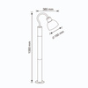 Lampa zewnętrzna stojąca ARNE 100cm 1xE27