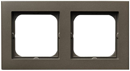 Ramka podwójna Ospel Sonata Czekoladowy Metalik