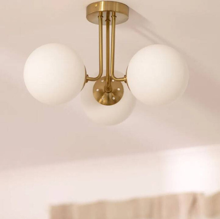 Lampa Sufitowa z Metalu i Szkła Amatler 3xE27