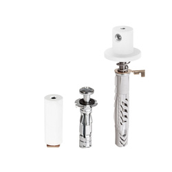 Kluś Zestaw mocowań PUSZ-MR-1, biały, stal nierdzewna, aluminium