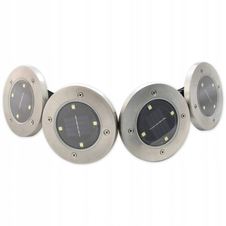 Lampa solarna wbijana 4 sztuki ogrodowa 4xSMD z czujnikiem zmierzchu