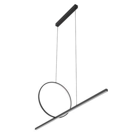 Nowodvorski Lampa wisząca LINEO LED 39W ciepła 3000K 1500lm wys.140cm dług.115cm | Czarny 11879
