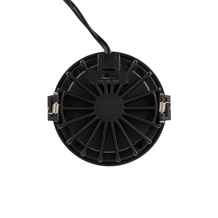 Oprawa V-TAC LED Downlight 12W BRIDGELUX CHIP CCT Czarna Raster Antyolśnieniowy Plaster Miodu VT-17012 3000K-4000K-6400K 1180lm