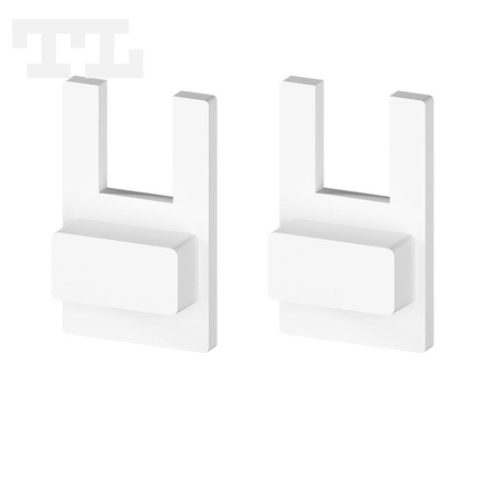 Komplet zaślepek bocznych białych P10-3 z szybą (1 szt. z otworem, 1 szt bez otworu) (nr kat 7710312)