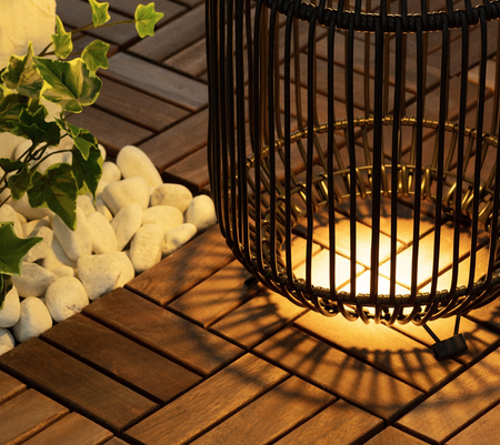 Latarnia LED Lampa solarna 38cm Lampion do ogrodu