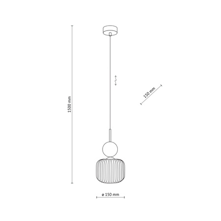SOPHIA GREEN COGNAC LAMPA WISZĄCA 1XE14