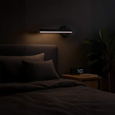 Kinkiet SYDNEY 6W LED BLACK lewy 30cm