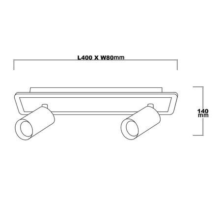 Spot Parma 2 2xGU10 + 1xLED CCT biały LP-0612/2WS WH