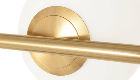 Lampa sufitowa plafon Milano gold podwójna mleczne kule 2xE14