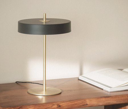 Metalowa Lampa Stołowa nocna 3,6W LED 3000K Korkor czarna - złota