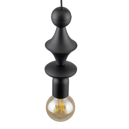 Tk Lighting TOWER BLACK lampa wisząca 1XE27