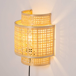 Kinkiet bambusowy BOHO TH5B czarny