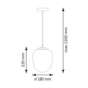 Lampa wisząca   LORA Smoky E27