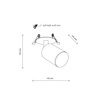Tk Lighting NEX BLACK kinkiet 1XGU10 