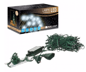 Lampki choinkowe LED wewnętrzne 100 LED 10mb IP20 białe zimne