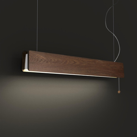 Nowodvorski Lampa wisząca regulowana z włącznikiem drewniana OSLO LED 90 