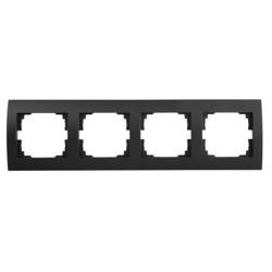 Ramka poczwórna pozioma LOGI czarna