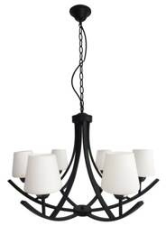 Lampa wisząca czarno-biała żyrandol 6xE27 Londyn 36-38845