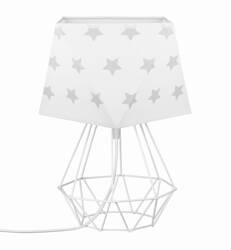 Lampka nocna dziecięca Diament LOFT  szare gwiazdki