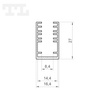 LED P10-3 Profil 1000 mm grafitowy lakierowany RAL 7016 (nr kat 86103017016)