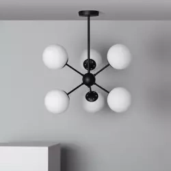 Nowoczesna lampa wisząca metalowa szklane kule Balts Big